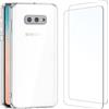 NEW'C Cover per Samsung Galaxy S10e Gel TPU in silicone custodia ultra trasparente e 2 × vetro temperato per Samsung Galaxy S10e, Pellicola proteggi schermo