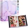 Lanpn Album Fotografico 10x15 50 con Tasche 2 Confezioni, Piccolo Mini Cuoio Porta Foto Album Portafoto Verticale Tascabile Tasca