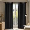 Deconovo Tende Camera da Letto Oscuranti per interni 2 Pezzi 140x280 CM, Tende Termiche Isolanti Moderne per Soggiorno, con Passanti, Nero