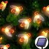 Oreunik Catena Luminosa Esterno Solare, 50LED Luci Stringa Solari Ape Giardino Impermeabile 8 Modalità di Llluminazione, Decorazione per Terrazza, Giardino, Feste, Balcone