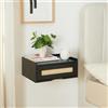 [en.casa] Mensola da Parete con Cassetto Integrato Comodino Sospeso Mobile Salvaspazio per Camera da Letto Cucina Bagno Ingresso 40 x 30 x 16,5 cm - Nero
