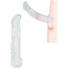 Kutocesy Estensore Del Pene in Silicone Con Anello Estende Le Dimensioni, Preservativo Riutilizzabile Cock Sleeve Penis Extender Per Uomini (L)