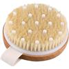 I.P.P.A. Spazzola scrub, Spazzola massaggio, Spazzola corpo a secco setole naturali in tampico, Ottima per inestetismi, cellulite e ritenzione idrica, Migliora la circolazione con azione esfoliante