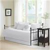 Madison Park Quebec - Set di biancheria da letto per letto matrimoniale, 6 pezzi, colore: bianco, damascato