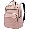 Cafele College Bookbag, 17,3 pollici zaino portatile donne, anti furto Business Bagpack con porta USB, resistente all'acqua di viaggio di grande capacità rosa zaini del computer per il lavoro