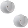 GIRASOLE HOME Staffa Rosetta a Parete 30mm in Legno per Asta di Diametro fino a 28mm 2 Pezzi (Bianco)