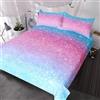 Tabeskly Arcobaleno Sacco Copripiumino Singolo Bambino Piumino Singolo Letto Set Multicolore 135x200cm