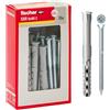 Fischer Tasselli Prolungati SXR 8X80 Z Y Passanti, per Telai, Impalcature, Canaline, Soffitti, Serramenti 509743