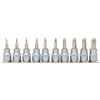 KS Tools 911.3935 Serie di Bussole per Viti TX, 10 Pezzi, T10-T55, 3/8