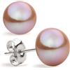 Secret & You Orecchini da donna di perle bottone coltivate d'acqua dolce in colore rosa lavanda SECRET & YOU - Argento sterling 925 - Disponibile in 4 misure da 8 mm a 11 mm