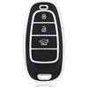 OFF WE GO Custodia Chiave Cover Chiave Guscio Chiavi per Hyundai Tucson Nexo Santa Fe TM Ioniq 5 Sonata DN8 TPU Copri Chiavi Telecomando Auto Portachiavi, Argento Nero