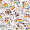 Kywië Bombonette arcobaleno per compleanno, festa, matrimonio, 500 g, avvolte a mano, con motivo arcobaleno, decorazione da tavolo, bomboniera