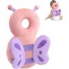 Newvenper Protezione testa bambino, proteggi testa bambini primi passi, protezione per la testa del bambino, zaino imbottito con elastico (Farfalla rosa)