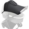 FEMONGY parasole passeggino con protezione UV 50+, parasole ovetto universale - ombrellino parasole passeggino, parasole per passeggino, parasole carrozzina con finestrella, Nero