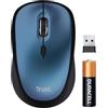 Trust Yvi+ Mouse Wireless Silenzioso con Design Sostenibile, 800-1600 DPI, per Mano Sinistra e Destra, Microricevitore USB, Mouse Senza Fili Compatto per PC, Computer, Laptop, Mac - Blu