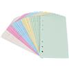 TopHomer Fogli A5 colorati a 6 fori perforati a righe di carta, 5 colori, fogli di carta di riempimento, 50 fogli/100 pagine