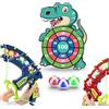 OBEST Tiro al Bersaglio Bambini Gioco,Arco e Frecce per Bambini Velcro di Dinosauro Giochi di Tiro con 24 Palline Adesive, Bambini 3 4 5 6 7 8 Anni Gioco Interno Esterno Regalo Natale Ragazzo Bimbo