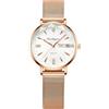 RORIOS Orologio da Donna Semplici Casual Orologio Analogico Quarzo Orologi da Polso Signora Diamante Orologio Orologi Oro Rosa Cinturino in Maglia Bianco