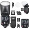 GODOX V100N Flash V100-N 100w Testa Rotonda TouchScreen Speedlite per Nikon,2.4G Wireless Fotografia Luce Esterno e Global Shutter Luce Video Sync 1/80000s,batteria al litio integrata