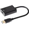 Maplin Adattatore da USB-A a HDMI V3.0, cavo da 15 cm