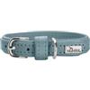 HUNTER SOHO MINI, collare per cani di piccola taglia, colore azzurro, in pelle di vacchetta, morbido e flessibile, delicato sulla pelliccia, leggero, per cani di piccola taglia e cuccioli, prodotto in