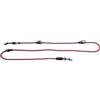 JACK AND VANILLA, Guinzaglio Dressage 2 Gancio. per Cane, Modello Luminous Dots, Colore Nero/Rosso, Dimensione 8 mm x 200 cm