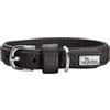 HUNTER Collare per cani SOHO MINI, colore nero, in pelle di vacchetta, morbido e flessibile, delicato sul pelo, leggero, per cani di piccola taglia e cuccioli, prodotto in Germania, taglia 21