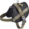 Bobby Easy Safe - Pettorina per cani con medaglietta, Taglia XXS, in Nylon Riflettente con Copri Manto, Chiusura a Fibbia regolabile, Khaki, Misura Giropetto 27-34 cm