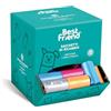 Best Friend - 1600 Sacchetti Cacca Cane Ultra Resistenti, a Prova di Fuoriuscita (80 Rotoli da 20 sacchetti). Bustine colorate per escrementi non profumate 27 x 30 cm.