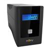 NJOY Cadu 850 Gruppo di Continuità 800VA 480 Watt, Line Interactive, Display LCD, AVR, HID USB, Protezione LAN 1Gb/s, 2 Uscite Schuko, Software per Gestione UPS, 1 Batteria 12V-9Ah