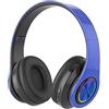 Generic VuK490 - Cuffie Bluetooth luminose senza fili, con microfono MP3, cuffie Bluetooth da gioco