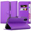 Cadorabo Custodia Libro per Apple iPhone X/XS in VIOLETTA AMETISTA - con Vani di Carte, Funzione Stand e Chiusura Magnetica - Portafoglio Cover Case Wallet Book Etui Protezione