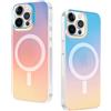 DEVASO Custodia Magnetica per iPhone 12 Pro Max Compatibile con MagSafe, Fluorescente Iridescente Custodia Traslucida Smerigliato Antiurto Sottile Silicone TPU Anti-Impronte Case per Donne, Ragazze