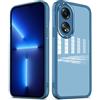 PanXCase Cover Trasparente per Oppo A58 4G - Custodia Clear con Lens Protector Ultra Sottile Morbida Antiurto con Protezione Fotocamera (Blu)