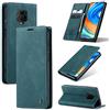 Cracedily Cover per Xiaomi Redmi Note 9 Pro Case, Custodia Cover Pelle Premium Portafoglio con Porta Carte Magnetica Supporto Protezione Flip Case Custodia per Redmi Note 9 Pro, Blu-verde