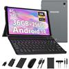 PIXGOOD 2K Tablet 10,4 Pollici, 4G LTE+5G WiFi, 36GB RAM+256GB ROM (2TB TF), Android 14 Tablet PC, Octa-Core, INCELL 2000 * 1200, 8000mAh, 13MP+8MP, GPS, Tablet in offerta con tastiera ect (Grigio)