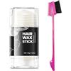 immetee Stick Di Cera Per Capelli, Bastone Di Cera Per Capelli, Gel di controllo dei bordi, stick lisciante per capelli crespi.30g (Bianco)
