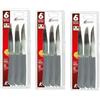 kasaviva Coltelli da Bistecca, Set di 6pz per Tavola, ideali anche per Carne e Pizza, Lama in Acciaio Inox, Manico Indeformabile (3, Pietra)