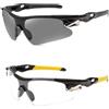 AYNKH 2 PCS Occhiali da Sole Sportivi,Sole Sportivi,Occhiali da Bicicletta Antivento,Occhiali da Ciclismo per Uomini Donne,Protezione UV400, Motociclismo,Corsa,Alpinismo,Pesca