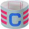 PATIKIL Fascia da Braccio per Capitano di Calcio C 12.2x2.5, Distintivo da Braccio Elastico Unisex in Nylon Regolabile per Allenamento di Squadre di Giovani Adulti, Grigio
