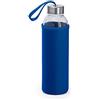 nm Borraccia 500ml Vetro con Astuccio in Neoprene Bottiglia Acqua Alta qualità Adatta Viaggi Bambini Sport Palestra Scuola Lavoro Tempo Libero Riutilizzabile Idea Regalo (Blu)