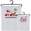 nessuna marca Set 2 asciugamani bagno personalizzati 100% cotone made in Italy asciugamano viso asciugamano ospite bianco con stampa personalizzata idea regalo bagno doccia biancheria casa Natale Christmas nome 4