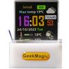 Generic GeekMagic - Mini ologramma 3D a forma di cubo, cornice portafoto elettronica, display flessibile con album fotografico personalizzato, orologio digitale intelligente con stazione meteorologica,