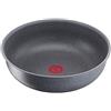 Lagostina Ingenio Induction Mineralis Wok per Induzione, Alluminio Antiaderente, grigio, diametro 28 cm
