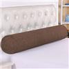 DG Catiee Cuscino cilindrico rotondo per testiera, supporto per collo, morbido e confortevole, cuscino lombare per divano, letto, con chiusura dello spazio (15 x 80 cm, marrone)