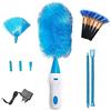 QPALB Spolverino Elettrico Rotante, 360°rauotabile, Pulizia Portatile, Ricaricabile (Blu)