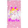 Bulabadoo Telo Mare Bimba Unicorno - Personalizza Nome Bimba - Asciugamano Mare Personalizzato Bambina