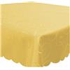 Haus und Deko Tovaglia damascata ornamenti Circle, tovaglia ricamata, non necessita di stiratura e antimacchia, facile da pulire, lavabile (giallo, 110 x 110 cm)