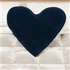 PETTI Artigiani Italiani - Cuscini Cuore in Velluto con Imbottitura, Copricuscini Camera da Letto, Cuscini Arredo a Forma di Cuore, Cuscini Velluto Blu Cuore 1 Pezzo - Diametro 50 cm