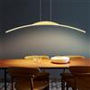 Lanekd LED Lampadario a Sospensione Lampada da Tavolo da Pranzo Moderna Semplice Lineare Cucina Lampada a Sospensione Dimmerabile in Altezza Regolabile per Sala da Pranzo Soggiorno Ufficio (L80cm, oro)